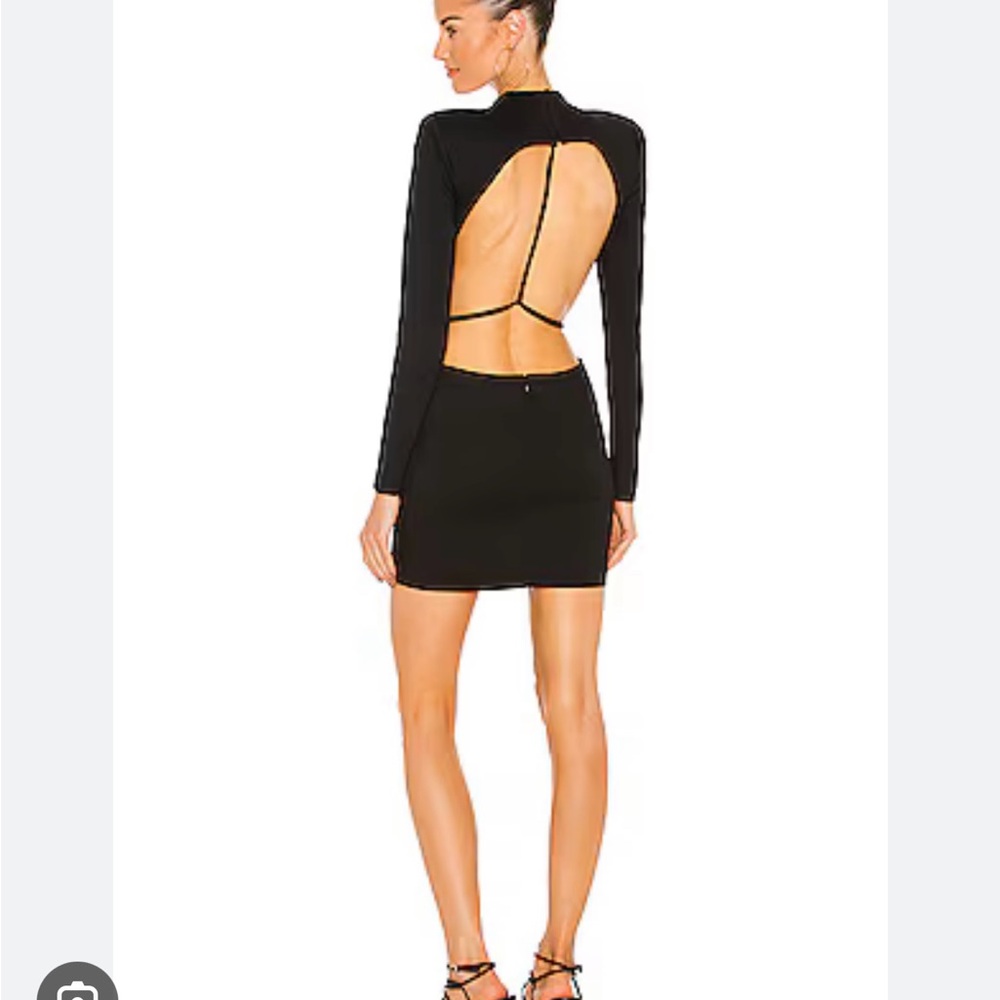 Chic Black Backless Mini Dress